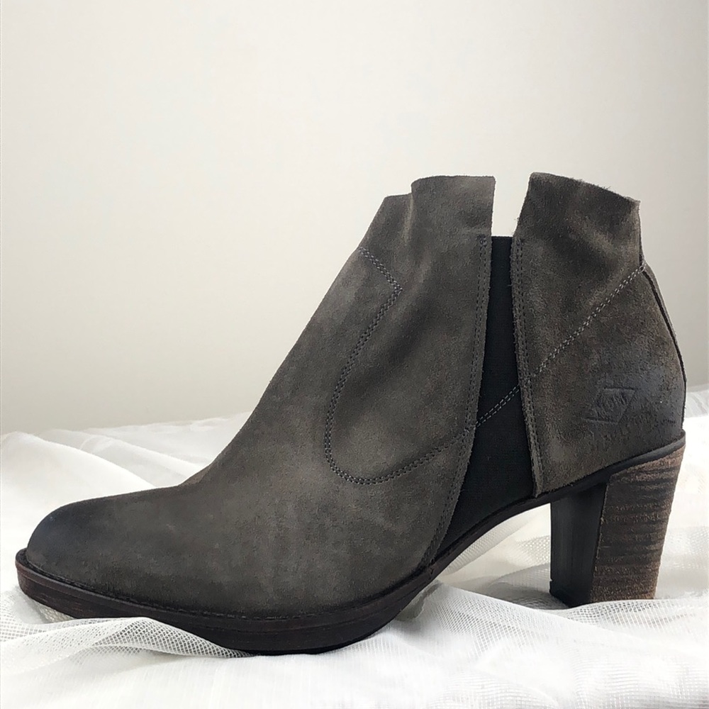 PLDM by Palladium Grey Suede Leather Booties
